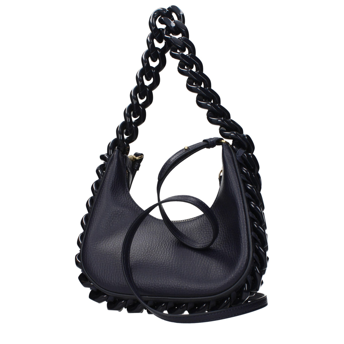 Sac bandoulière en cuir bleu