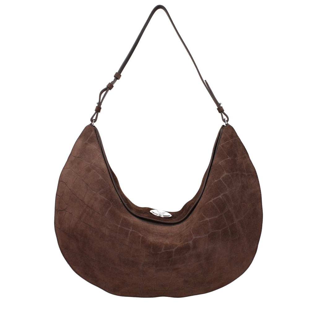 Sac à bandoulière en daim marron