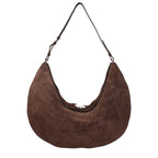 Sac à bandoulière en daim marron