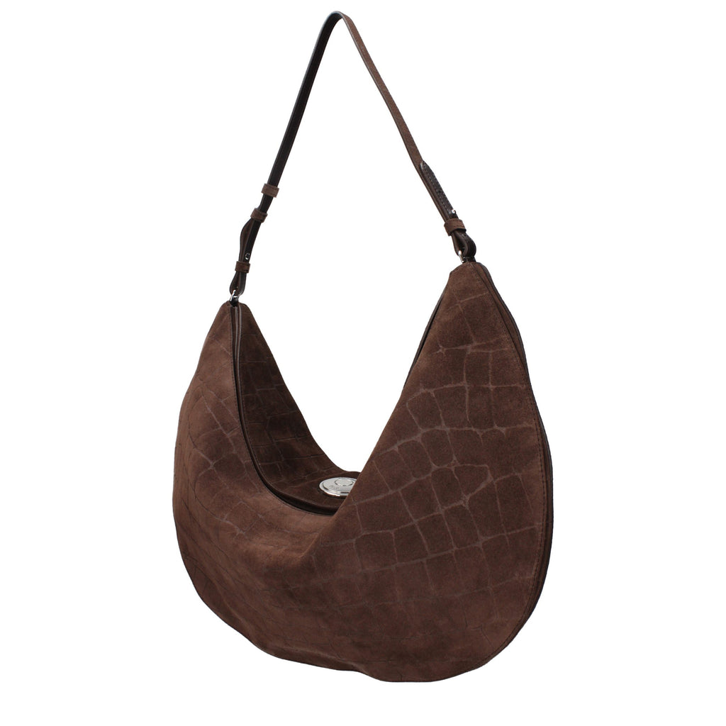 Sac à bandoulière en daim marron