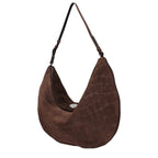 Sac à bandoulière en daim marron