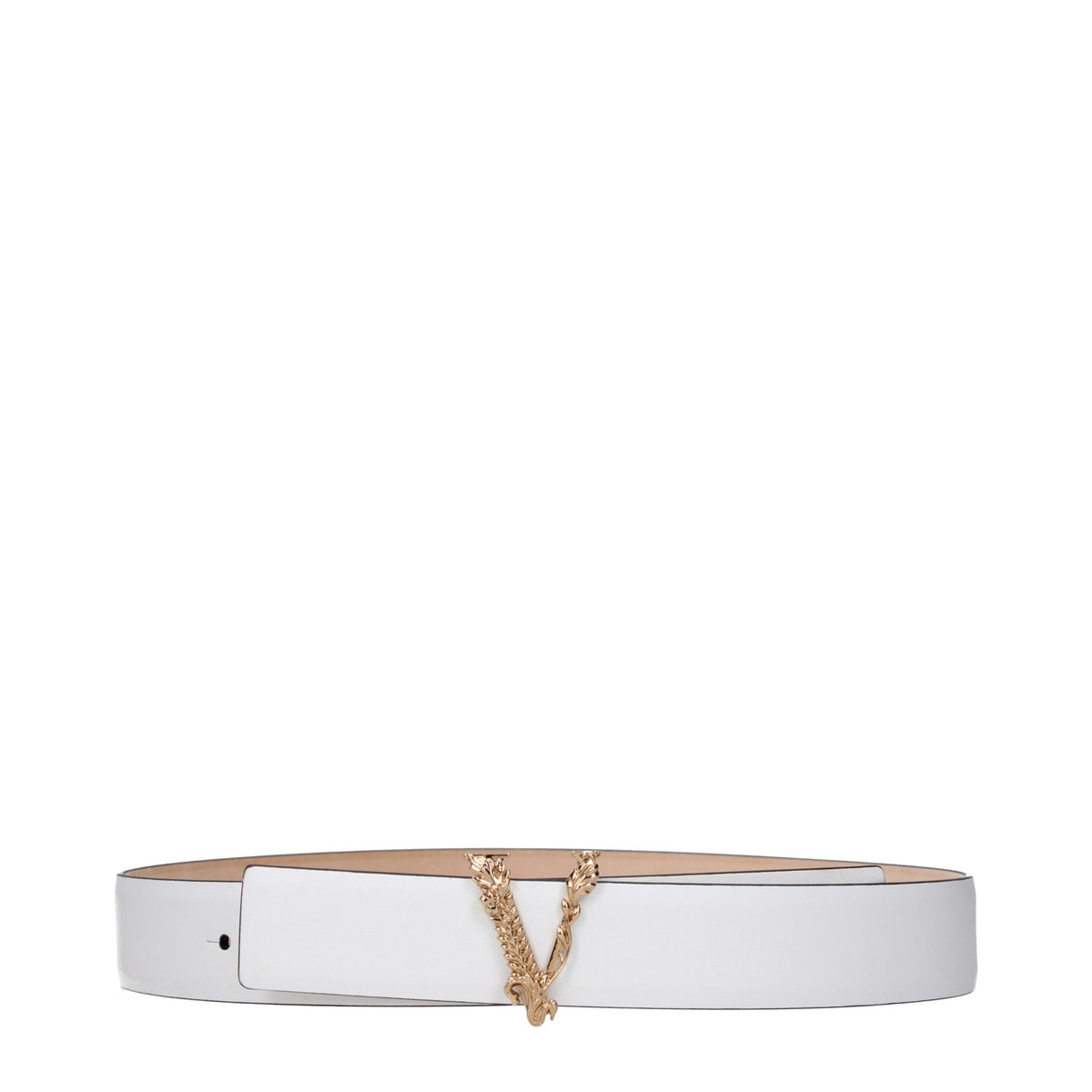 Ceinture en cuir blanc