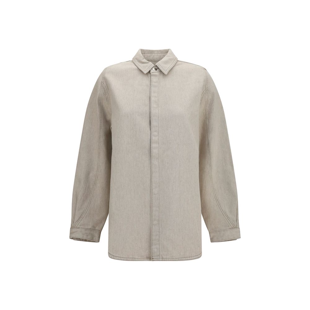 Chemise en coton beige