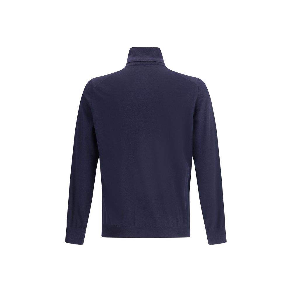 Wool Turtleneck – Blue