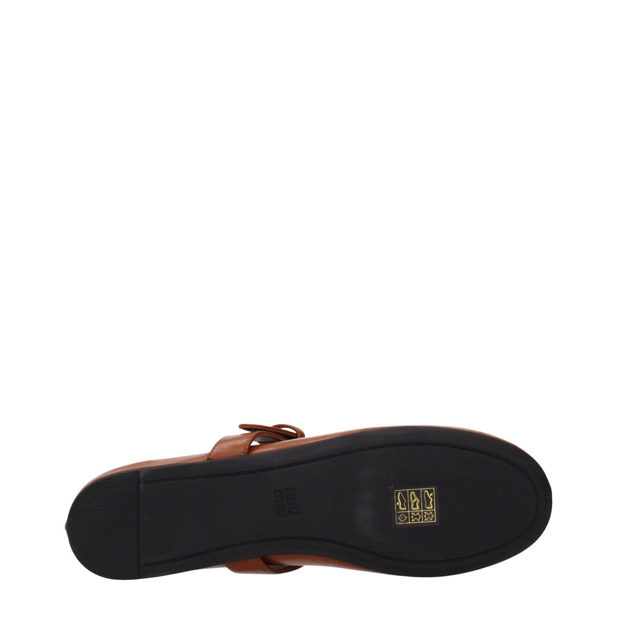 Leather Ballet Flats – Brown