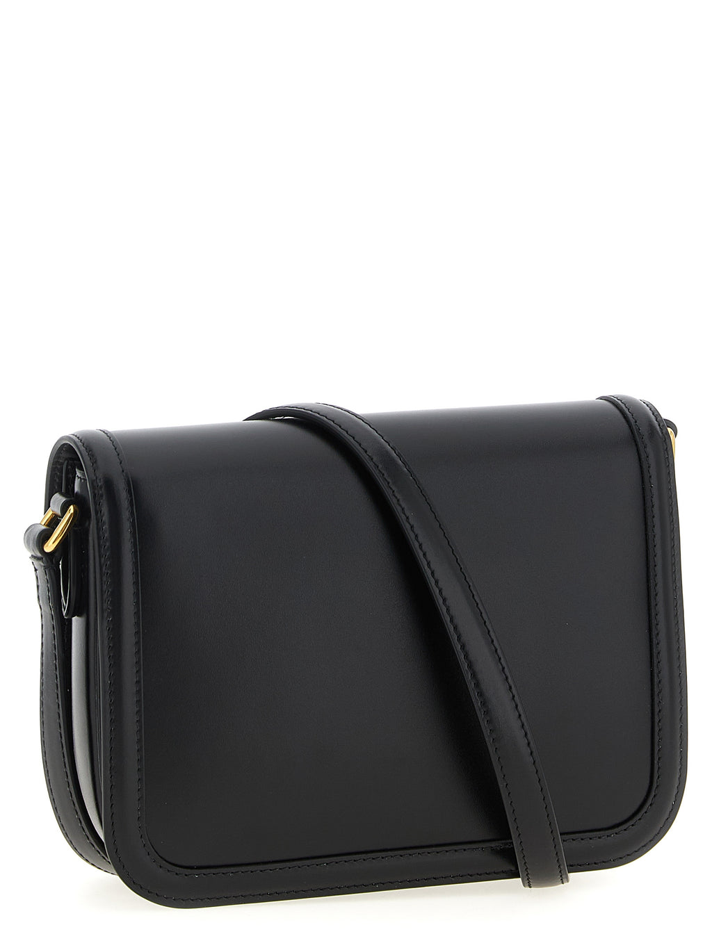 Sac bandoulière en cuir noir