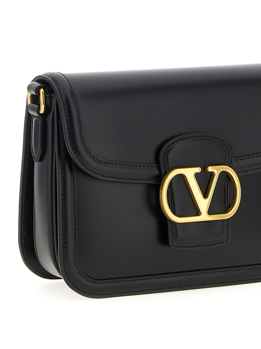 Sac bandoulière en cuir noir