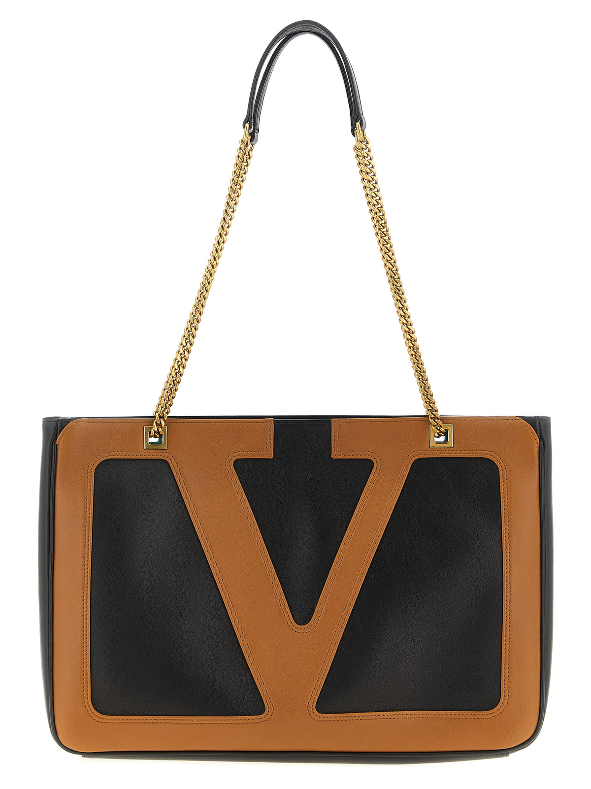 Grand sac fourre-tout en cuir marron
