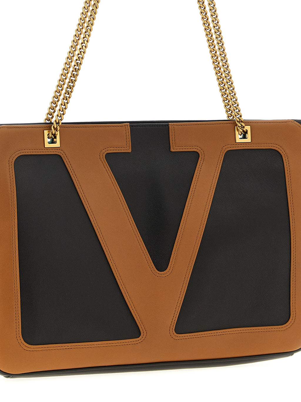 Grand sac fourre-tout en cuir marron