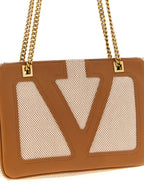 Sac bandoulière en coton marron