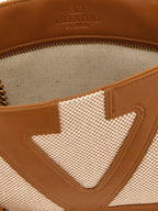 Sac bandoulière en coton marron