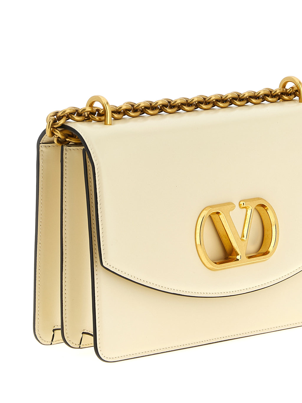 Sac à bandoulière en cuir blanc
