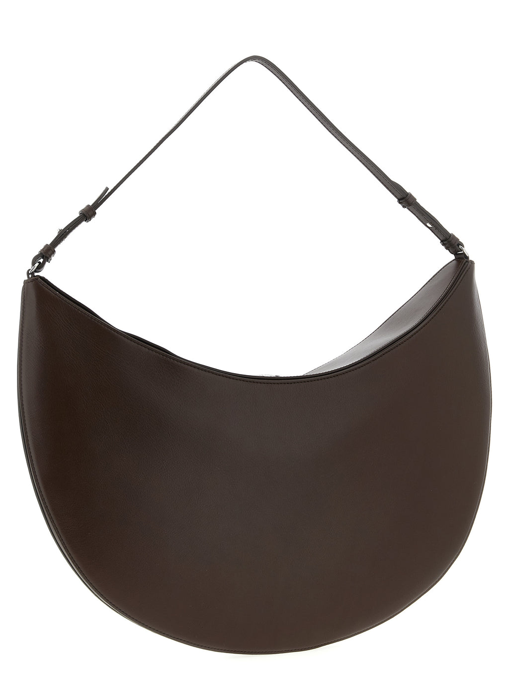 Sac porté épaule en cuir de veau marron