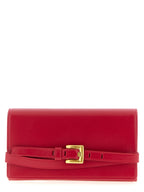 Porte-cartes en cuir fuchsia