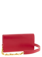 Porte-cartes en cuir fuchsia