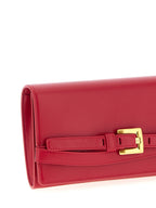 Porte-cartes en cuir fuchsia