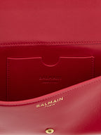 Porte-cartes en cuir fuchsia