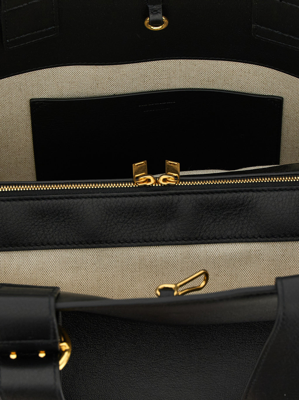 Black Leather Tote Bag