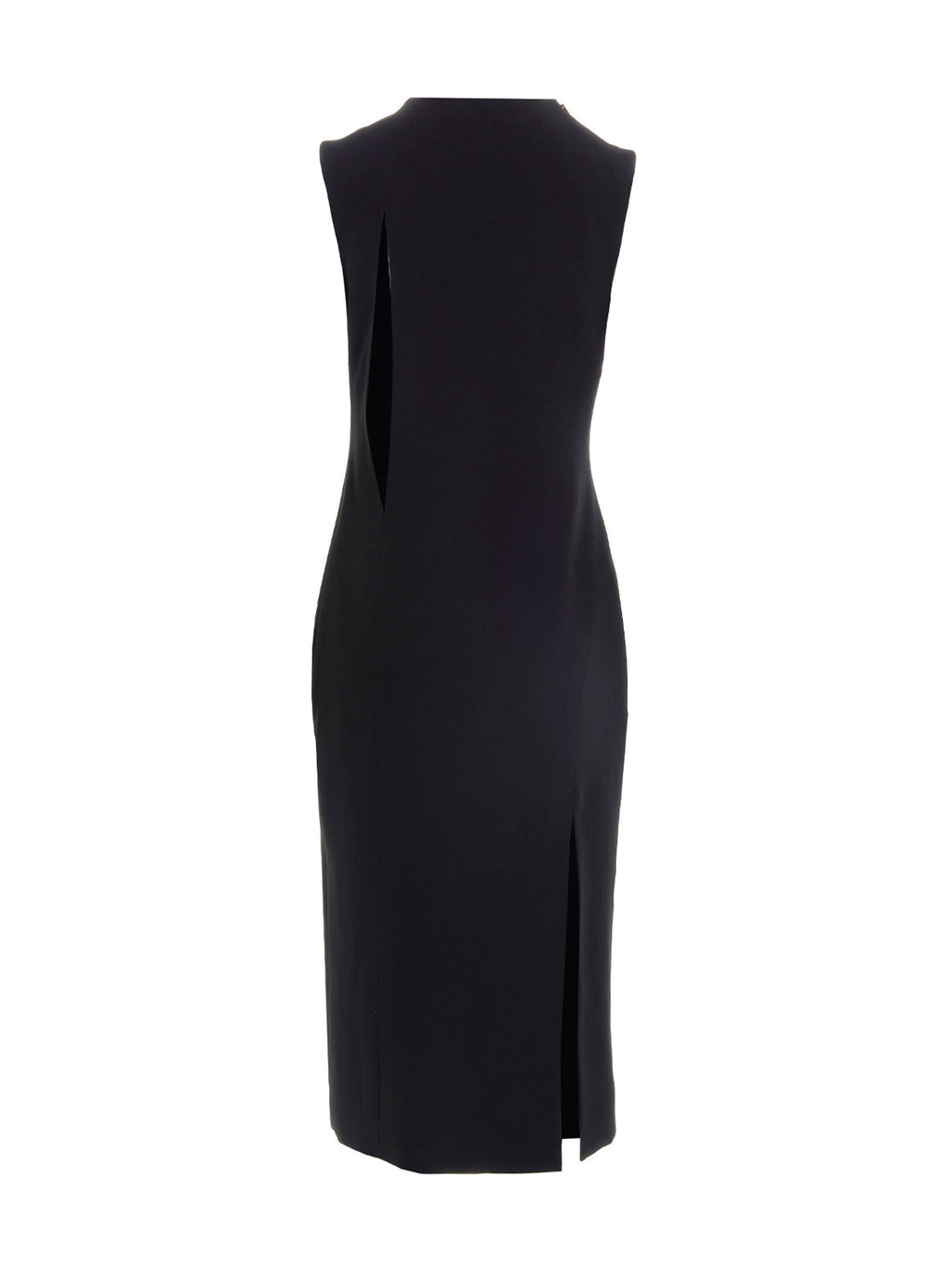 Robe midi en acétate noir