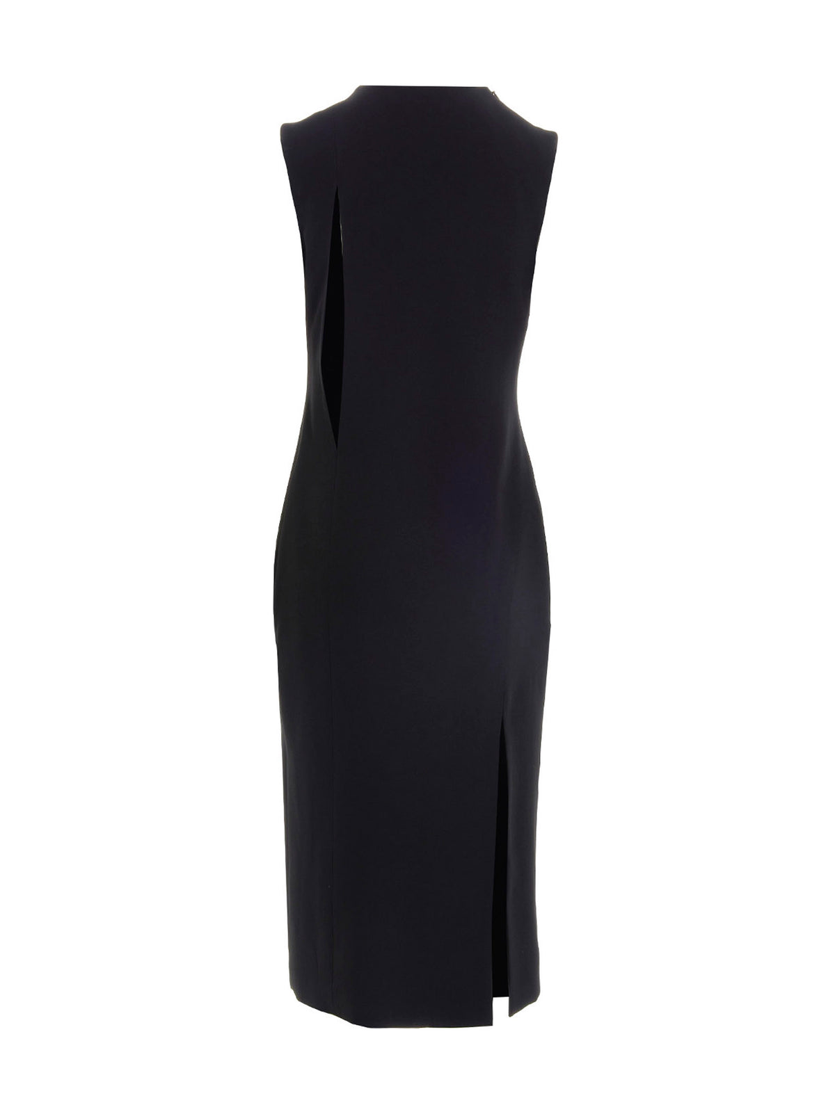 Robe midi en acétate noir
