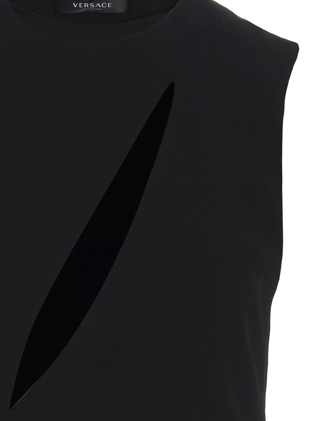 Robe midi en acétate noir