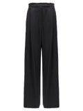 Pantalon en soie noire