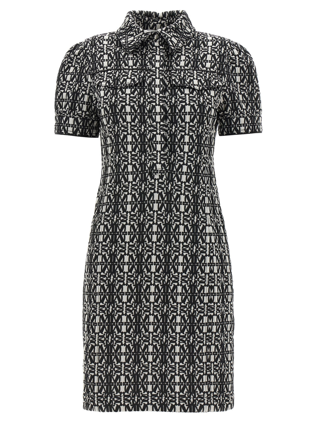 Robe en polyester blanc et noir