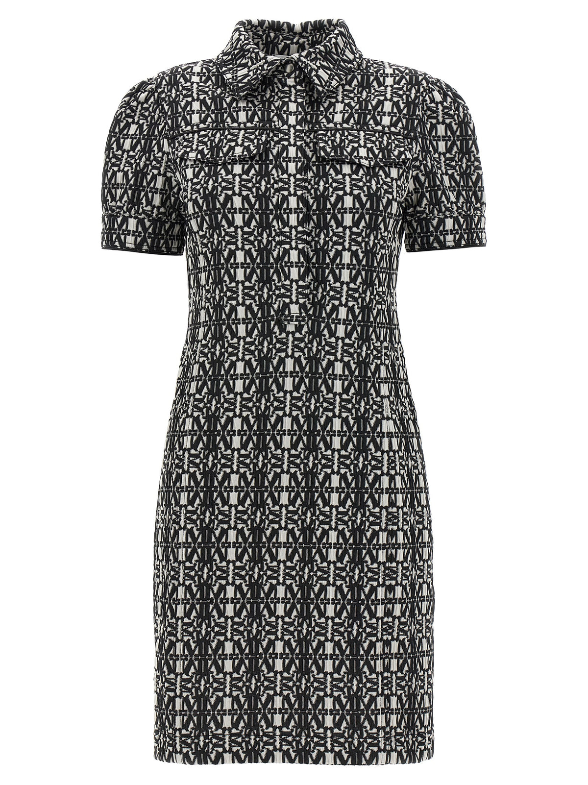 Robe en polyester blanc et noir