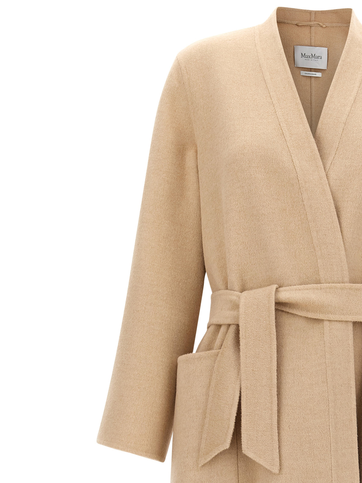Manteau en laine beige