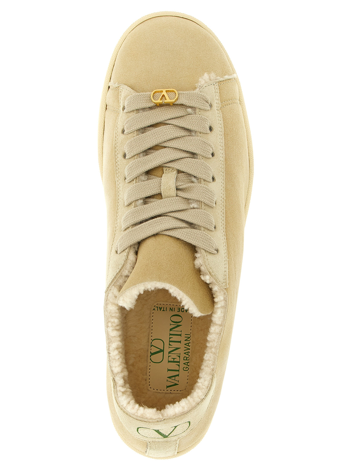Leather Sneakers – Beige