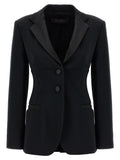 Blazer en viscose noir