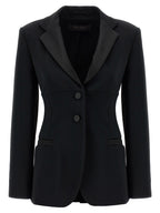 Blazer en viscose noir