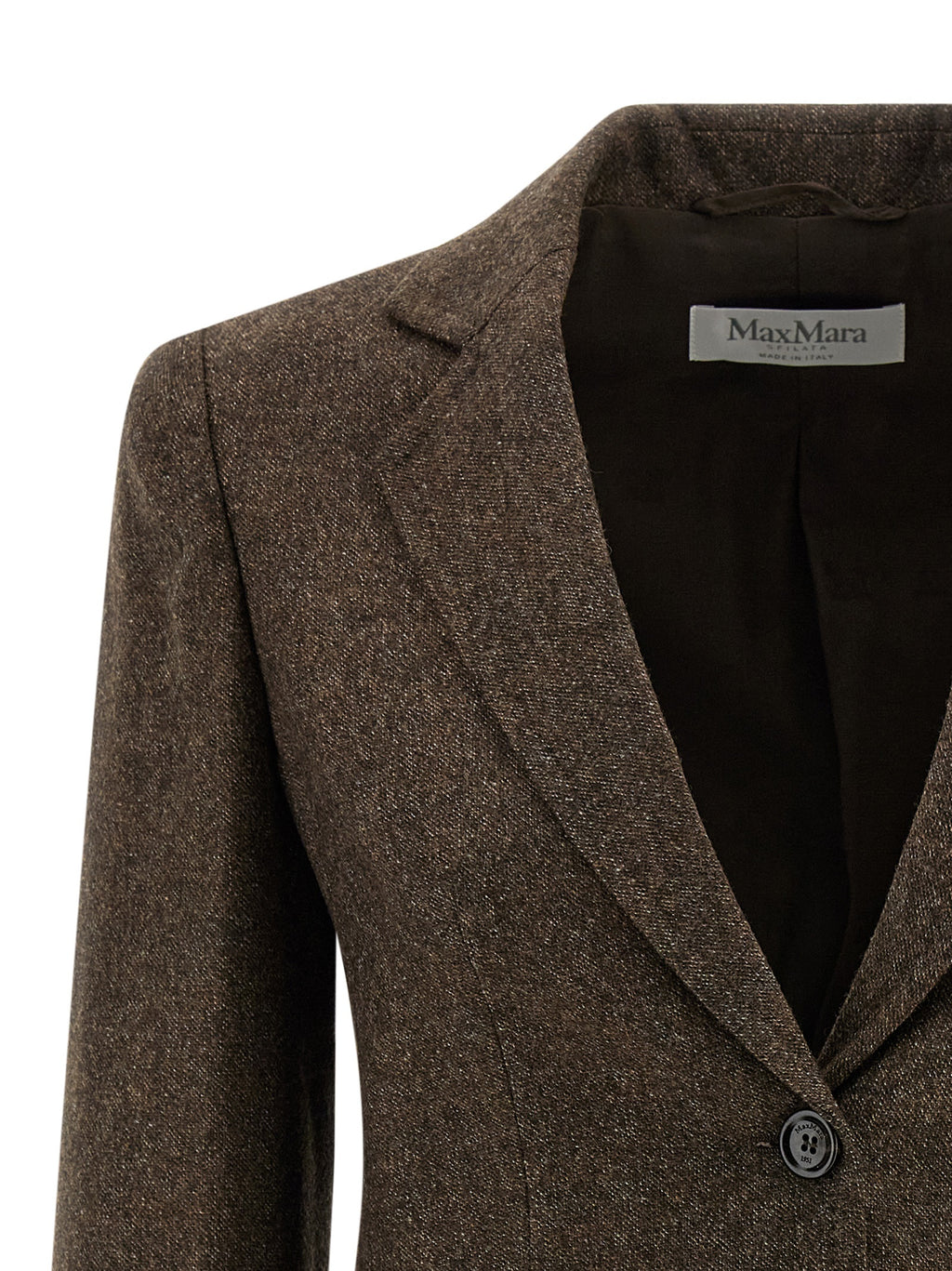 Blazer en laine vierge – Marron
