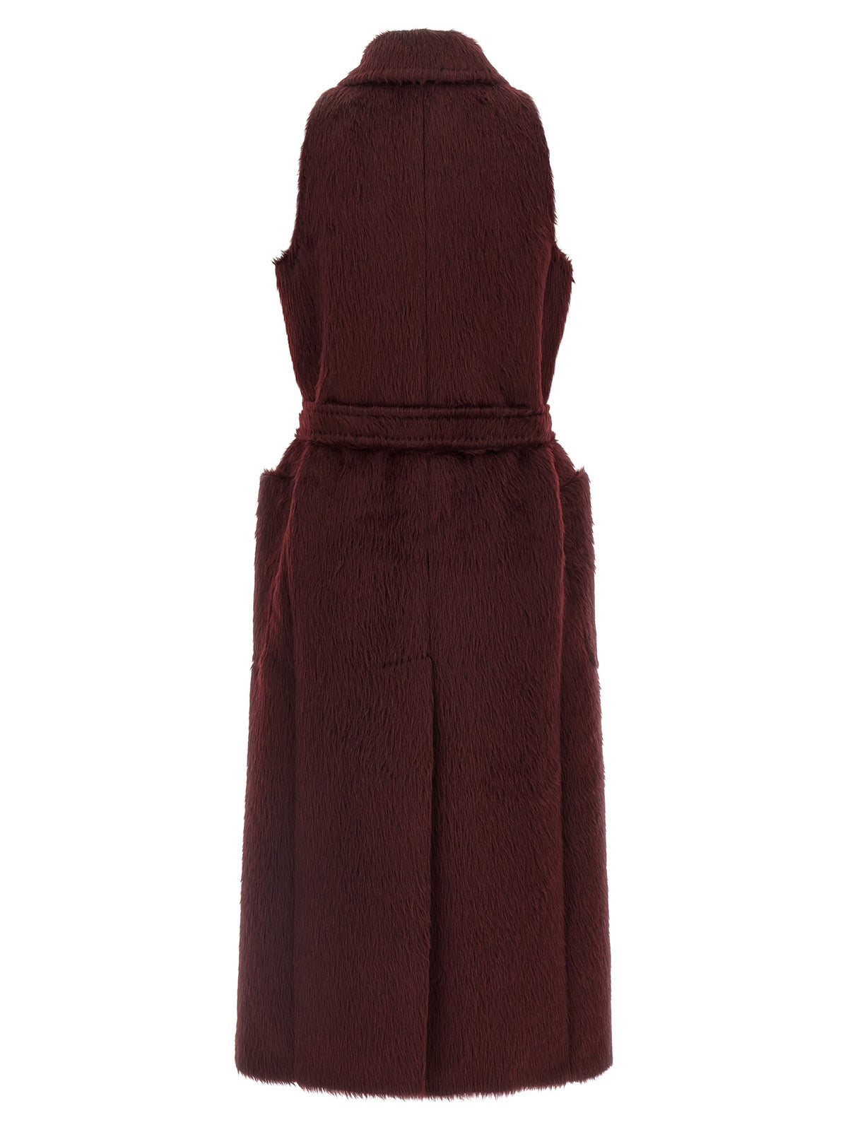 Wool Trench Coat – Burgundy