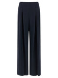 Pantalon en soie bleu