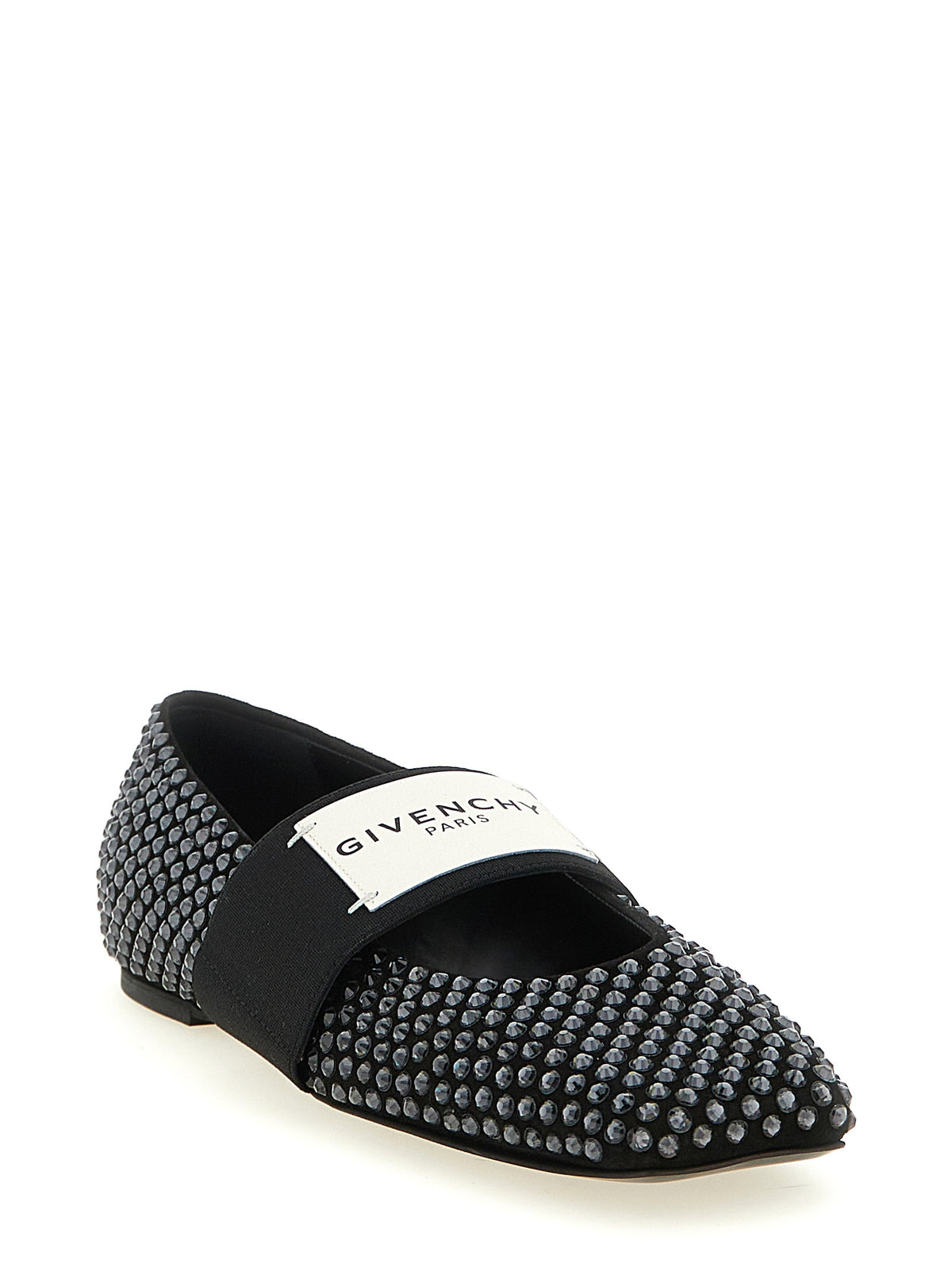Black Leather Ballet Flats