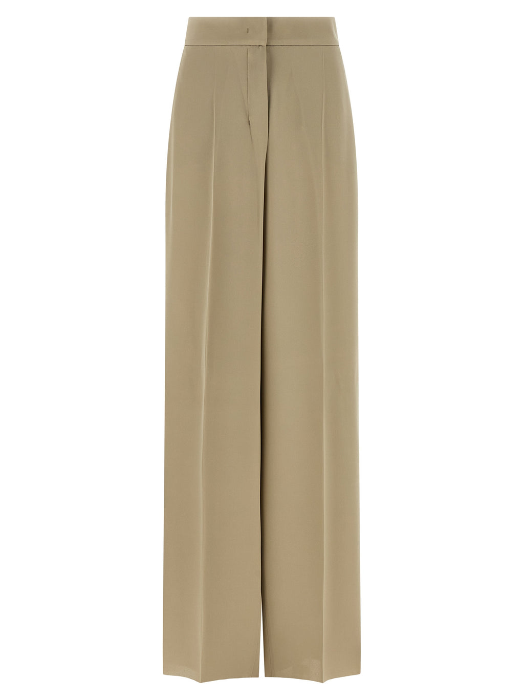 Beige Silk Trousers
