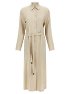 Robe en lin beige