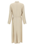 Robe en lin beige