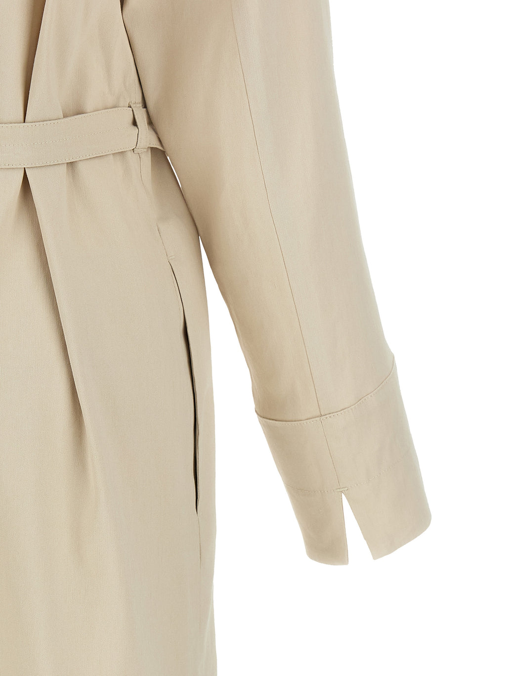 Robe en lin beige