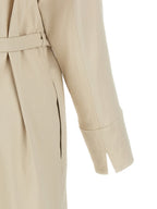 Robe en lin beige