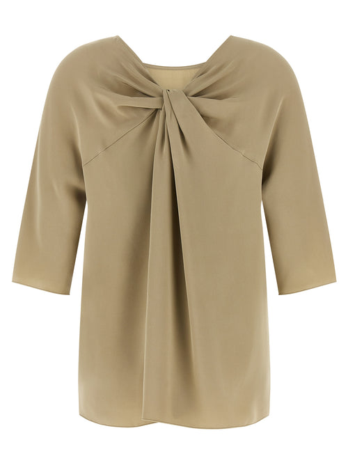 Chemisier en soie beige