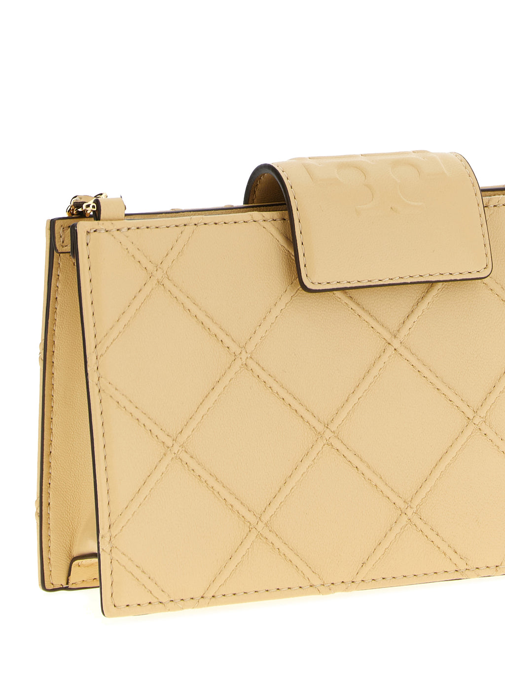 Lambskin Card Holder – Beige