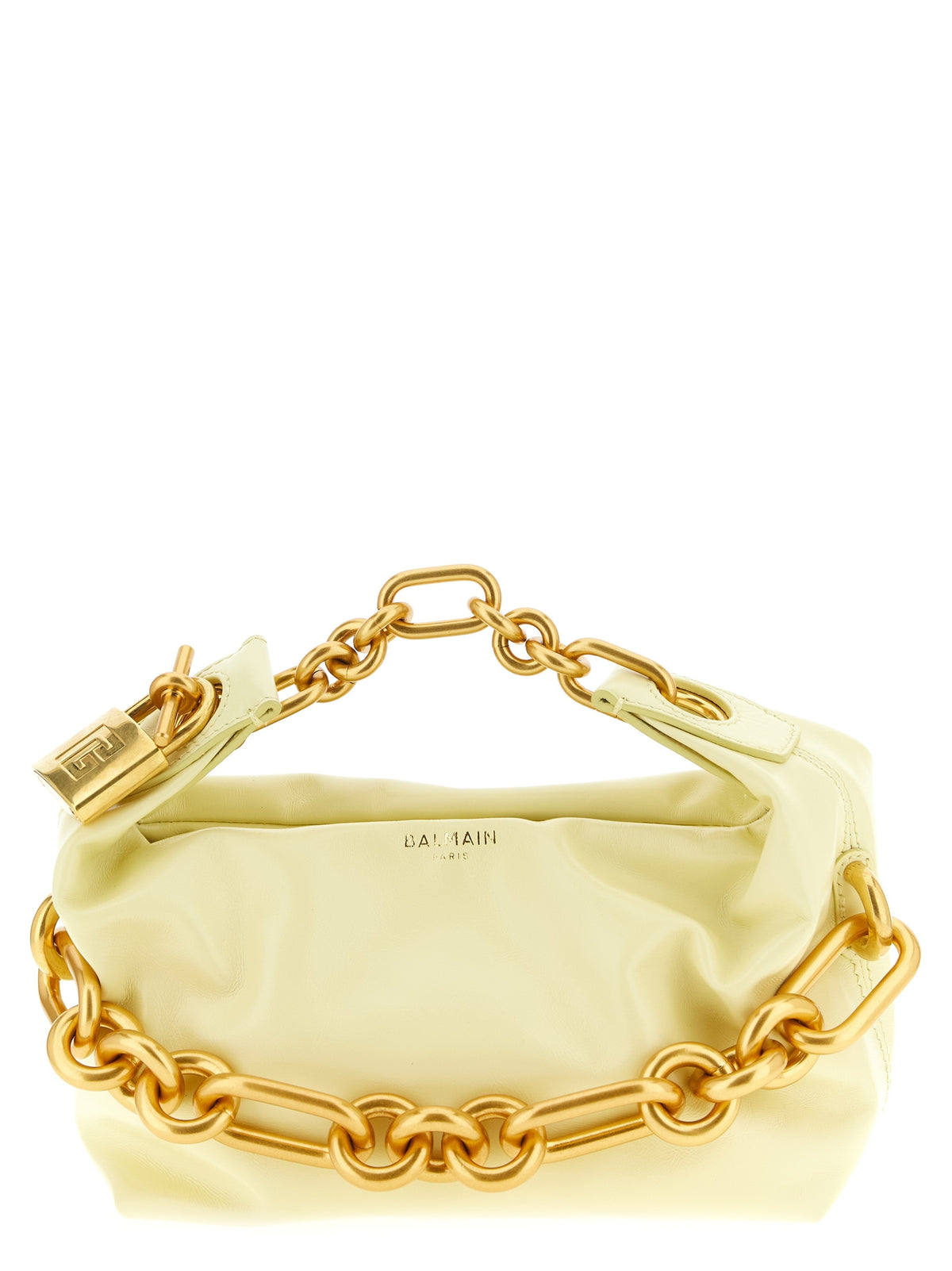 Sac à main en cuir jaune