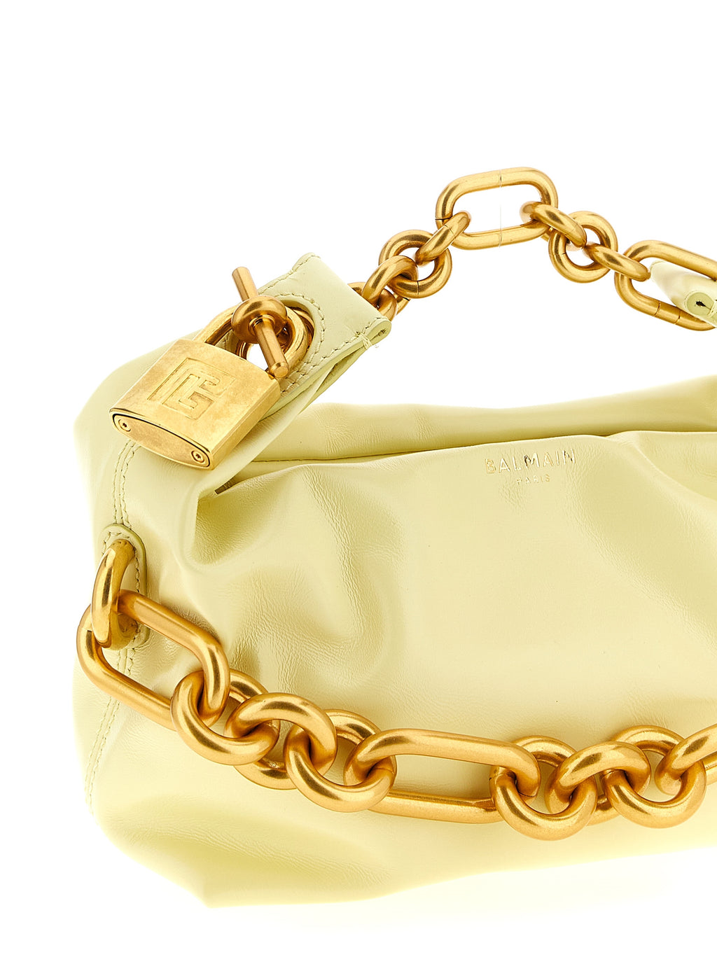 Sac à main en cuir jaune