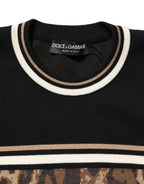 Leopard Virgin Wool Sweater – Black