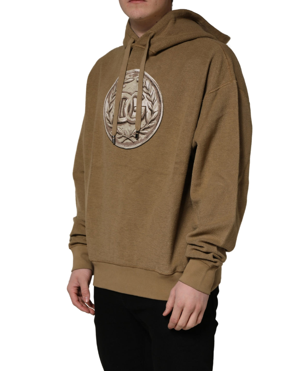 Logo Cotton Hoodie – Brown