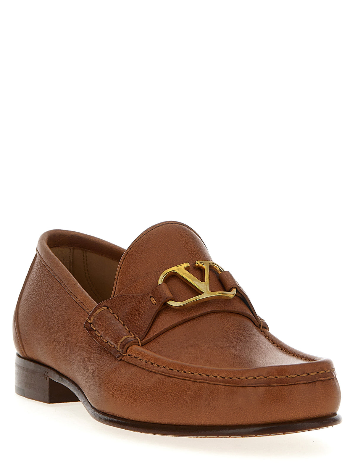 Mocassins en cuir marron