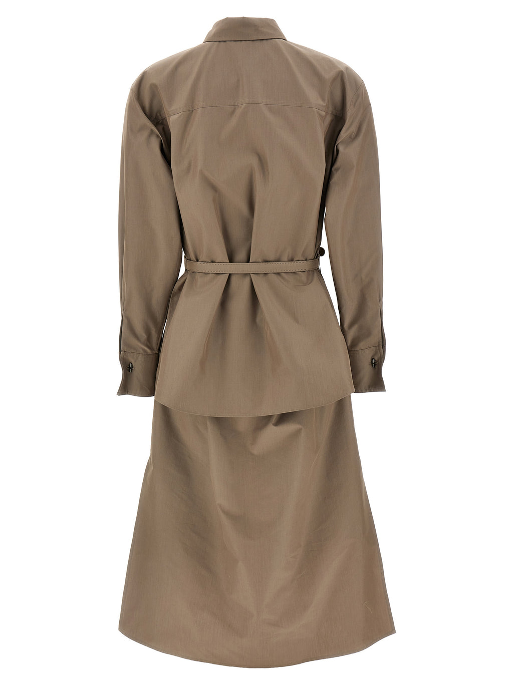 Robe midi en coton gris