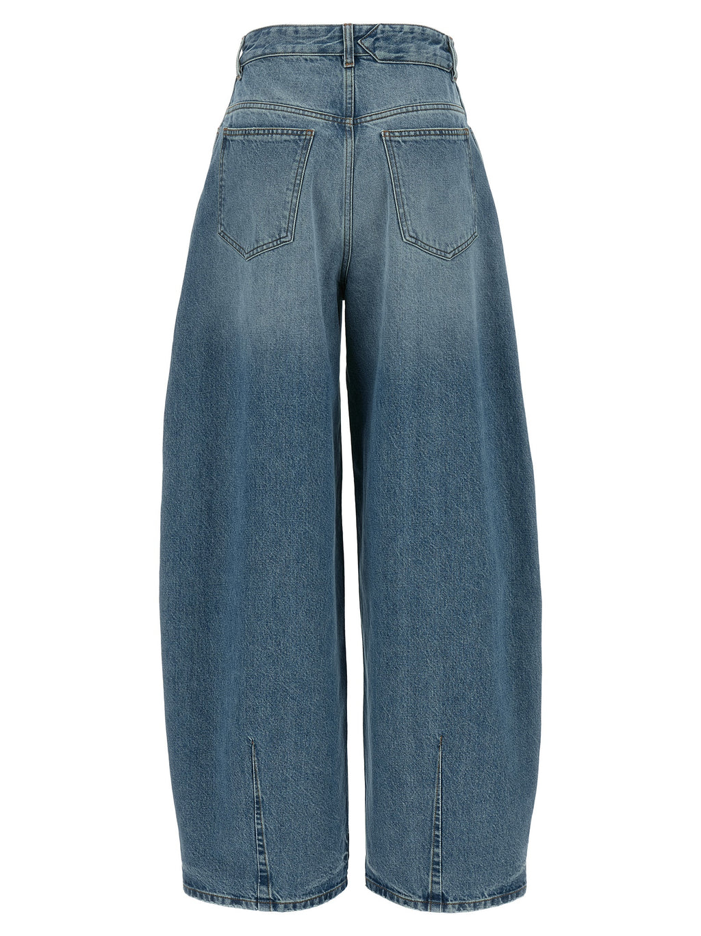 Jean en coton bleu taille haute